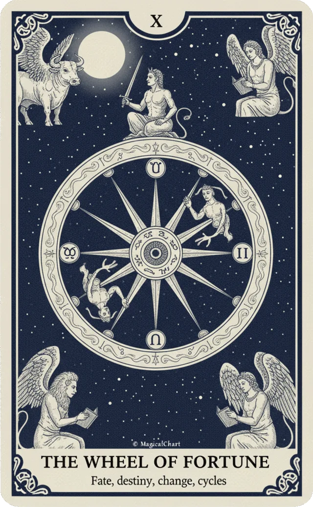 La carte de tarot La Roue de la Fortune