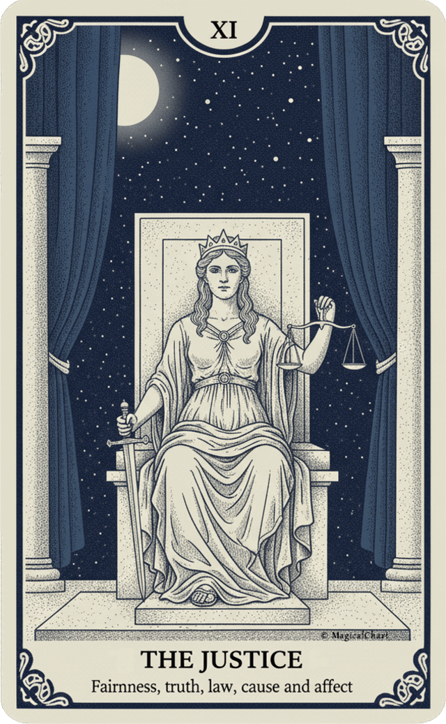 Justice tarot card