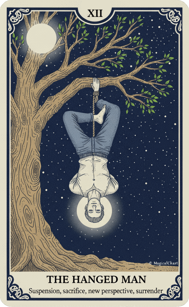 The Hanged Man tarot card