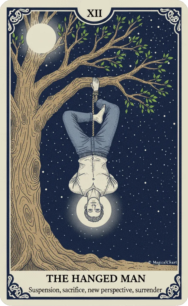 La carte de tarot Le Pendu