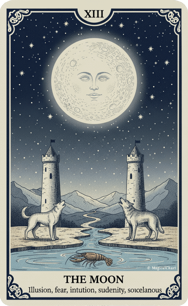 The Moon tarot card