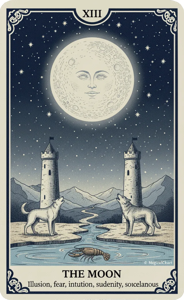 The Moon tarot card