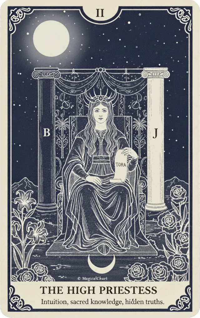 La carte de tarot La Papesse