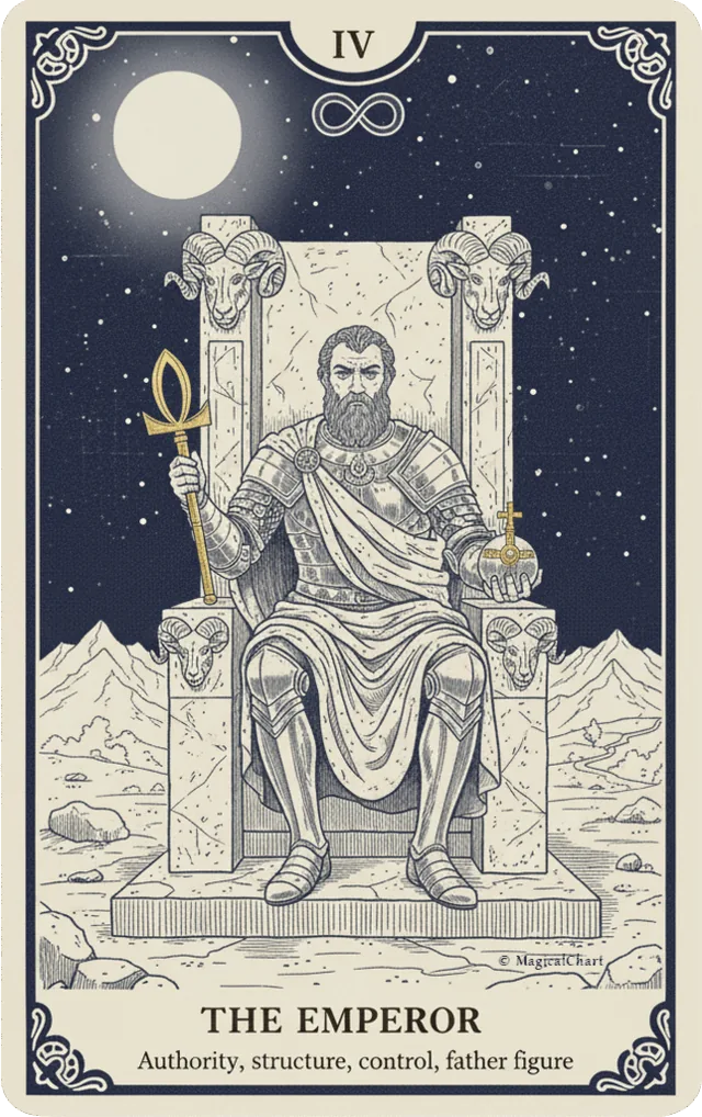 La carte de tarot L'Empereur