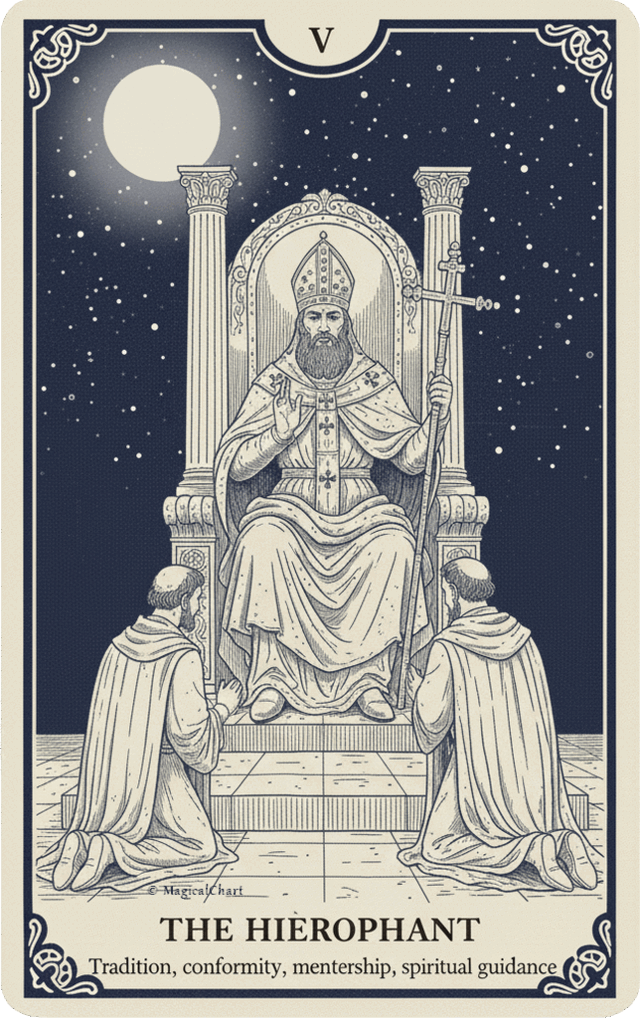 The Hierophant tarot card