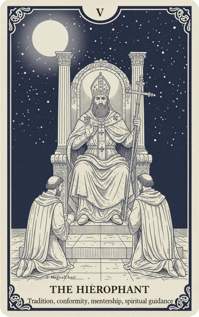 The Hierophant tarot card