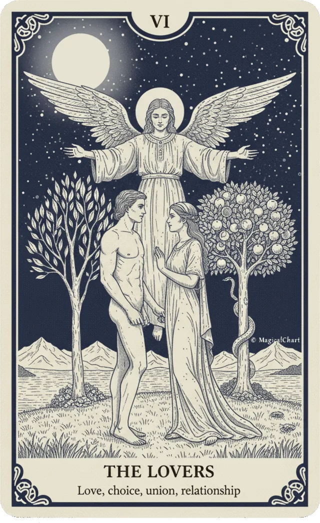 La carte de tarot L'Amoureux