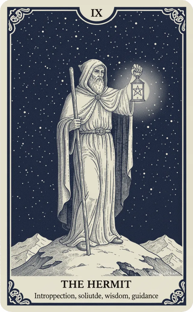 The Hermit tarot card