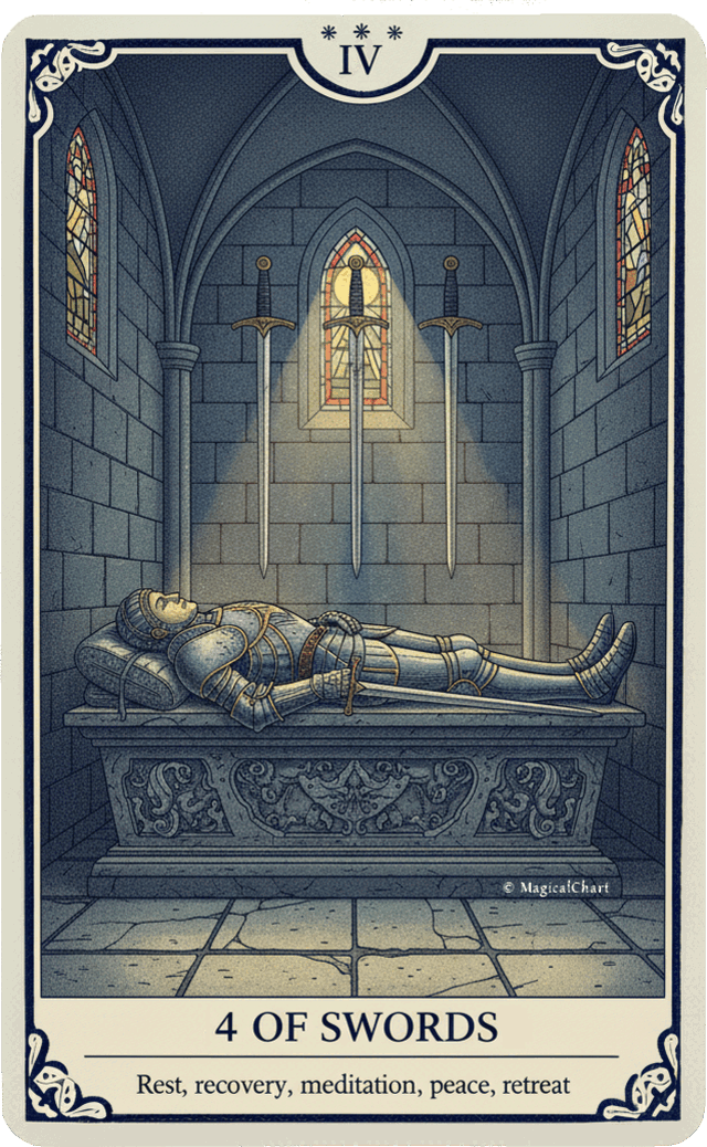 Four of Swords tarot card