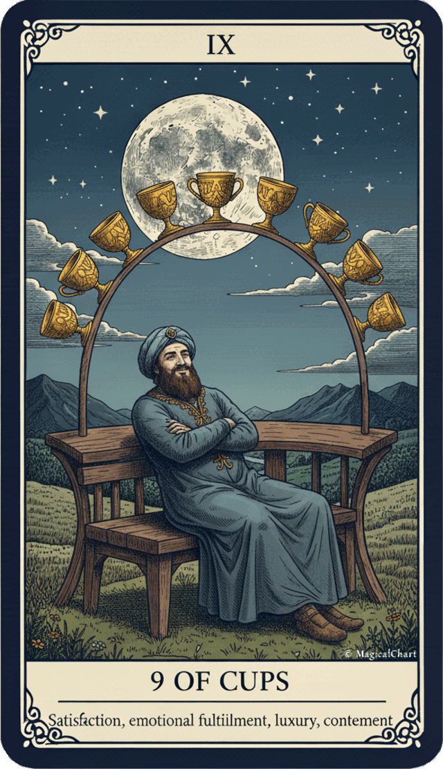Nine of Cups tarot card