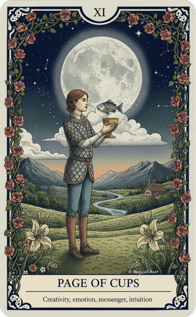 Page of Cups tarot card
