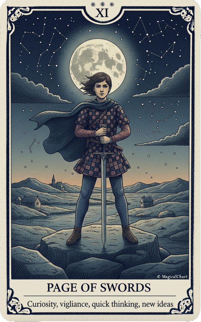 Page of Swords tarot card