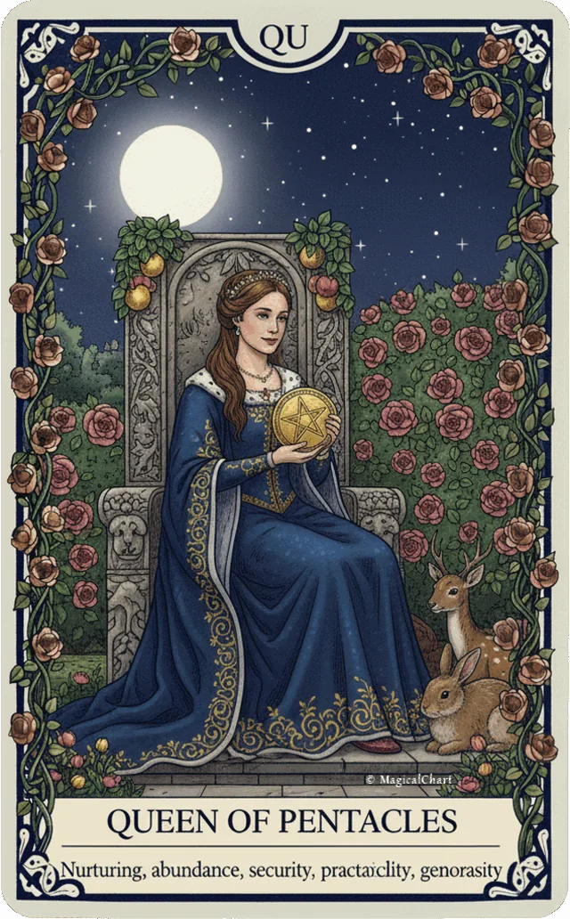 Queen of Pentacles tarot card