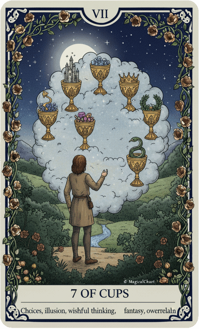 Seven of Cups tarot card