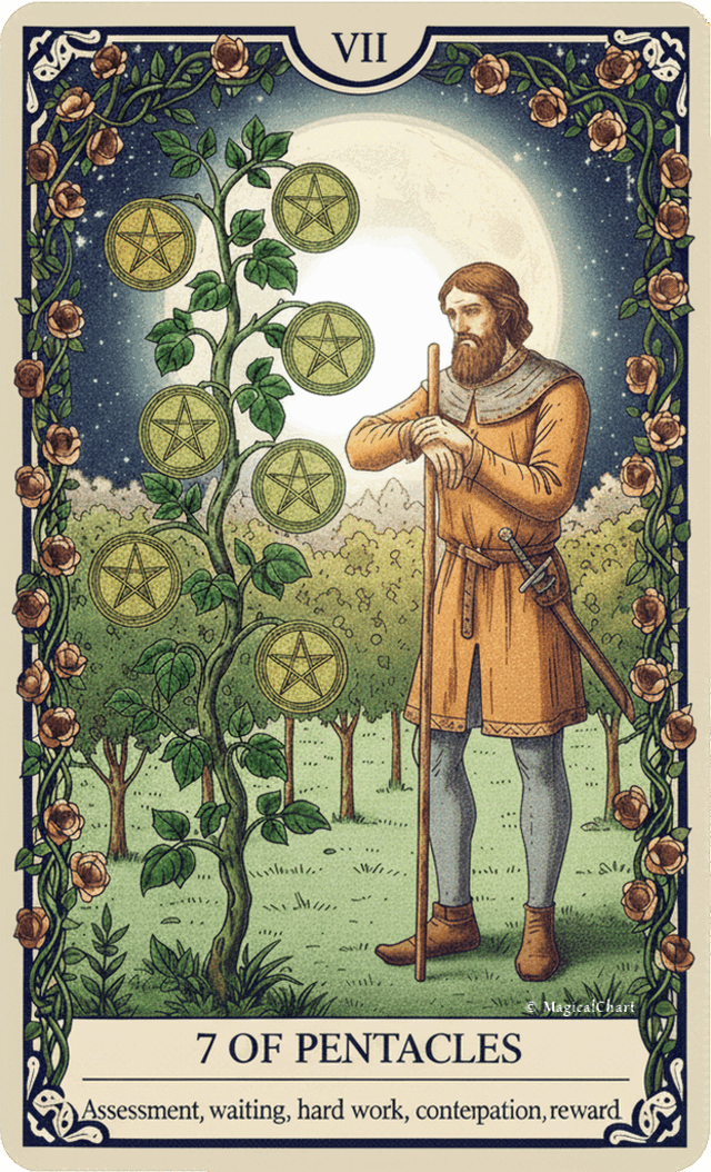 Seven of Pentacles tarot card