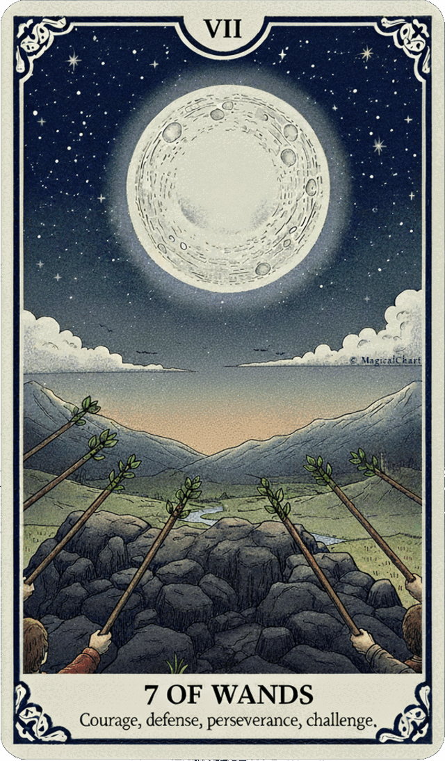 Seven of Wands tarot card