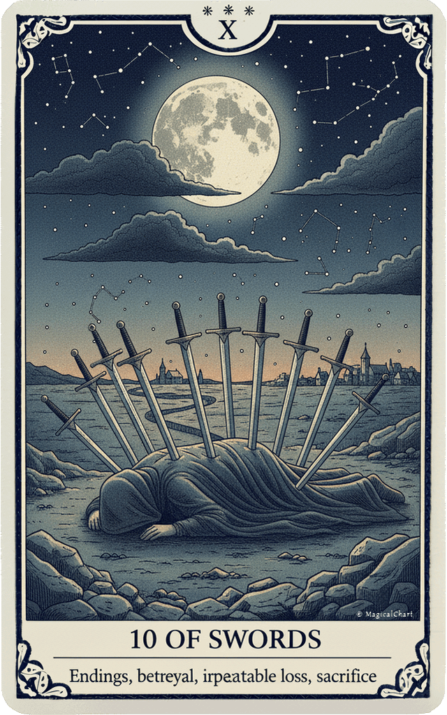 Ten of Swords tarot card