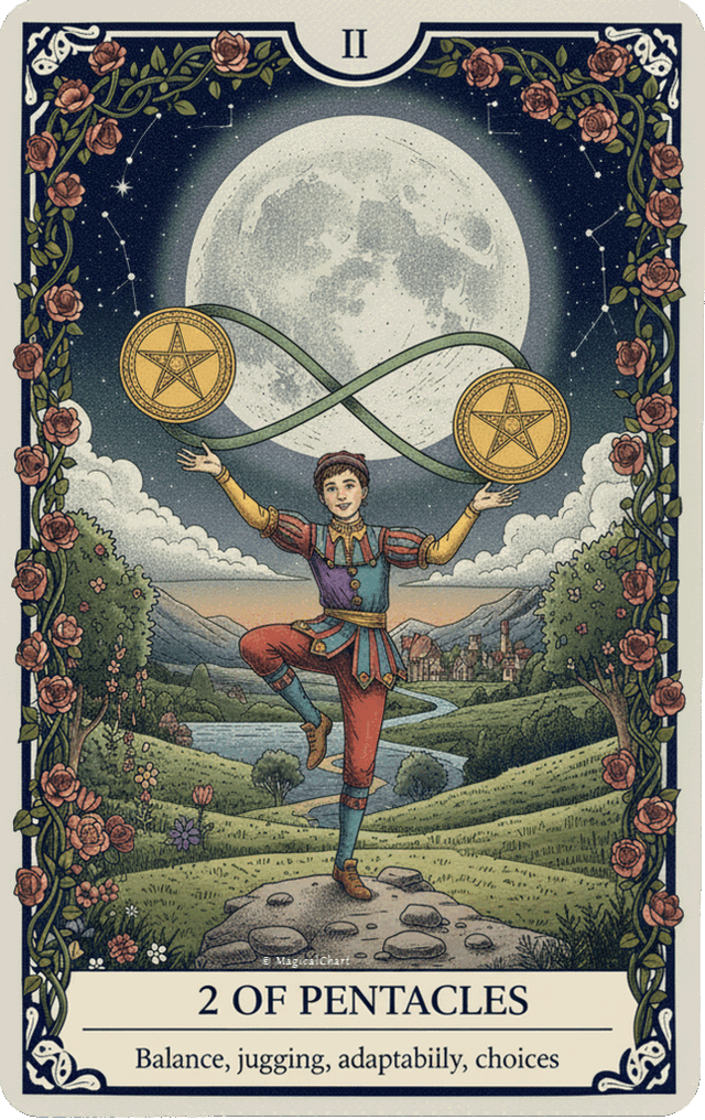 Two of Pentacles tarot card