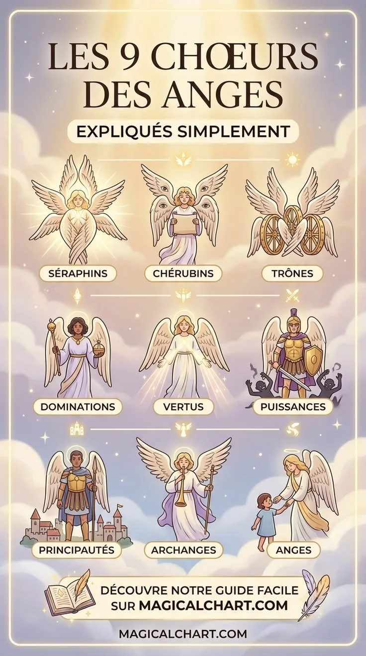 Les 9 chœurs des anges — infographie