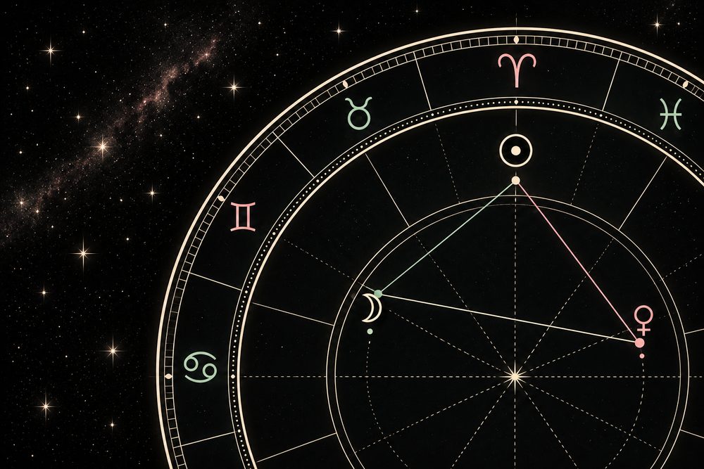 Détail des aspects d’une roue astrologique