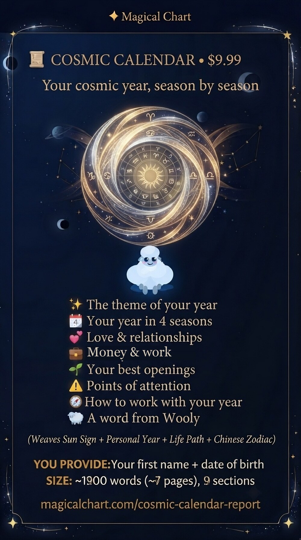 Cosmic Calendar by Wooly — Magical Chart