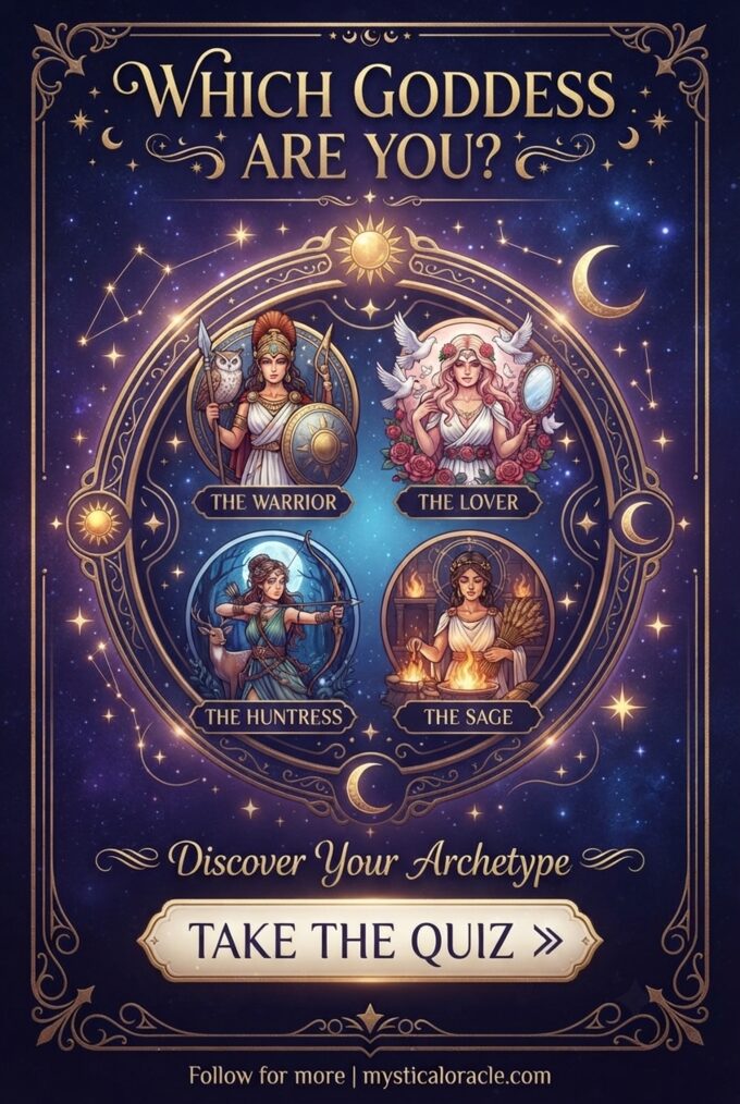 Which Goddess Are You? quiz — the Warrior, the Lover, the Huntress and the Sage goddess archetypes