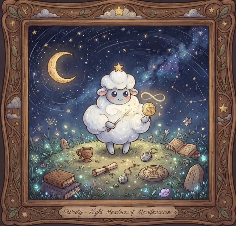 Wooly in the night meadows of manifestation