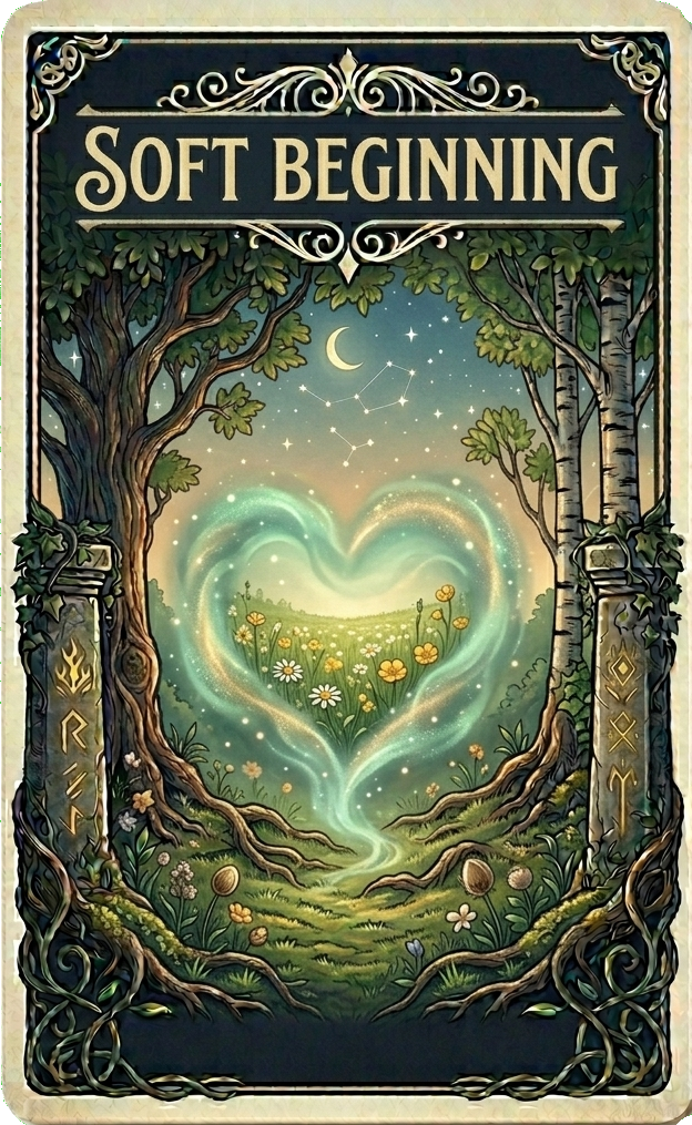 Soft Beginning oracle card