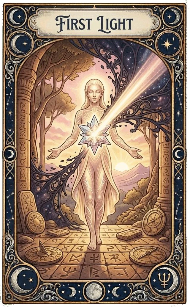 Carte oracle La Première Lueur