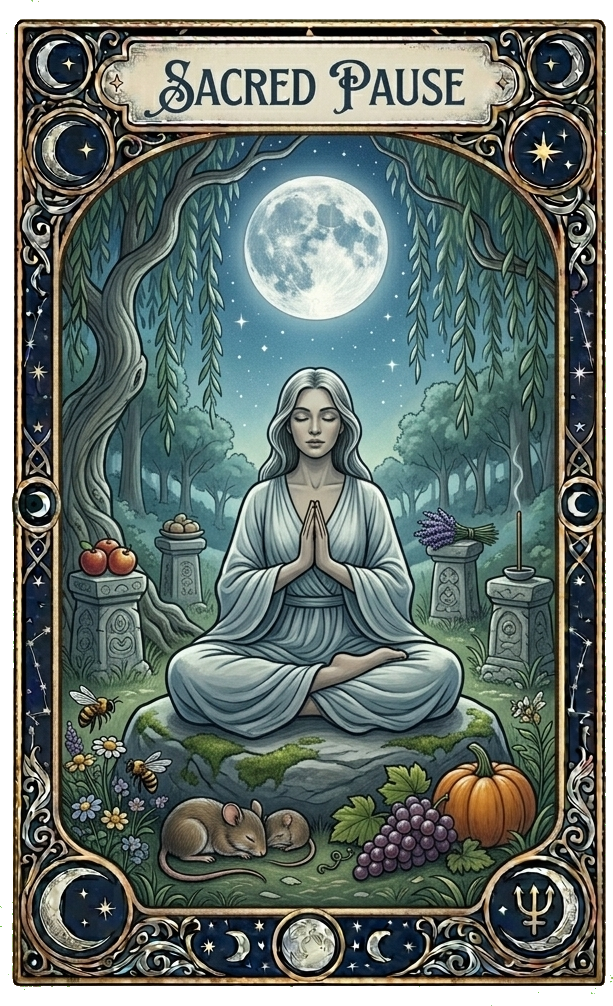 Sacred Pause oracle card