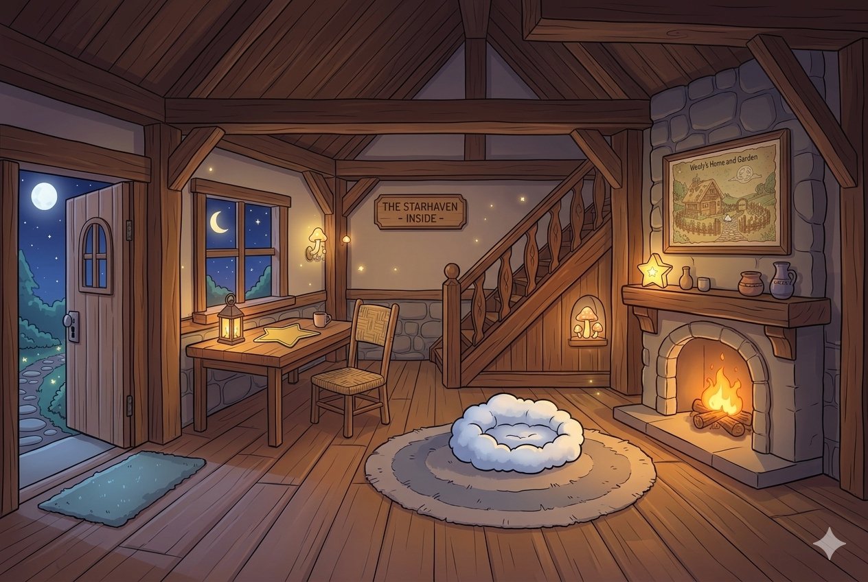 Inside Wooly's home